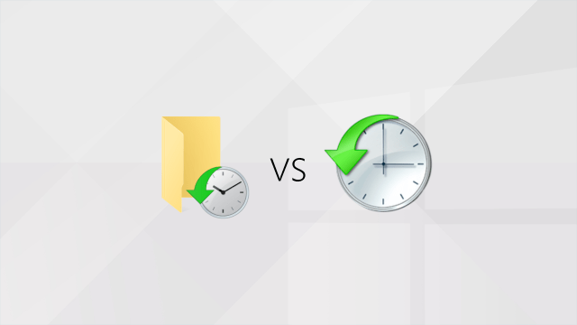 Windows : Historique des fichiers vs Versions précédentes