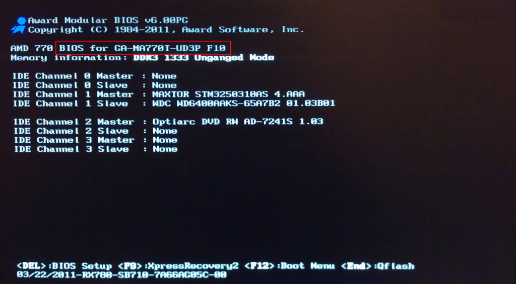 version-bios-carte-mere-gigabyte