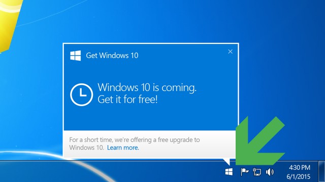 Comment activer l&rsquo;icône de réservation « Obtenir Windows 10 » sur Windows 7/8.1 ?