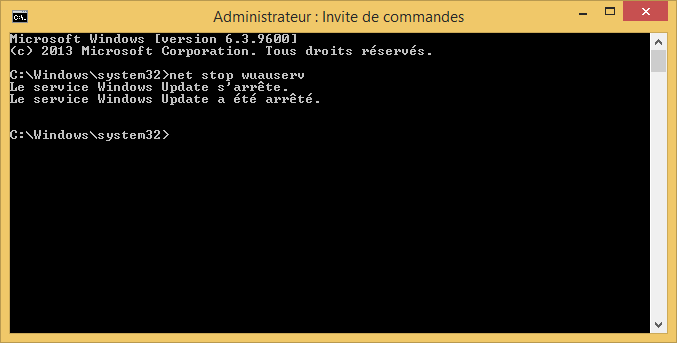 resoudre-echec-erreur-probleme-mise-a-jour-windows-10-sur-windows-update-cmd-net-stop-wuauserv