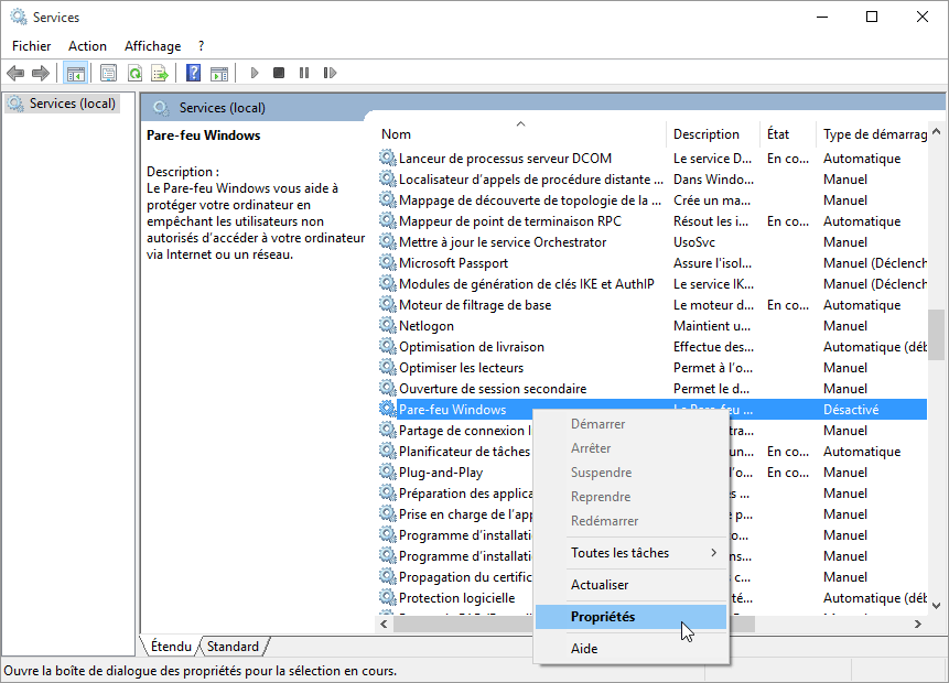 probleme-impossible-utiliser-barre-des-taches-et-menu-demarrer-bloques-sur-windows-10-service-pare-feu-windows-proprietes