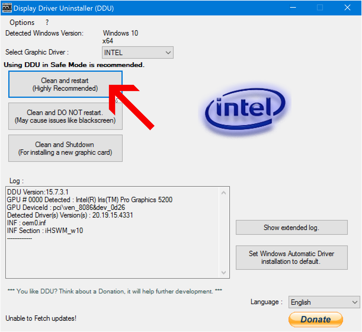 probleme-ecran-noir-windows-10-ddu-clean-restart