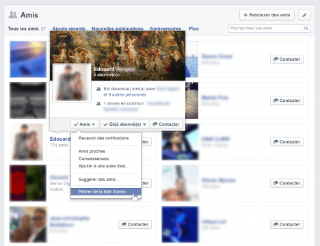 Supprimer plusieurs amis à la fois sur Facebook, une vraie corvée