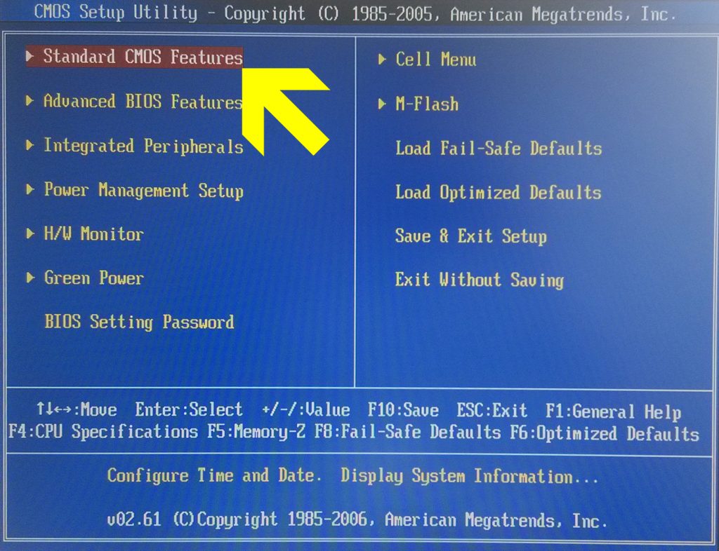 verifier-etat-sante-disque-dur-windows-smart-standard-cmos-features