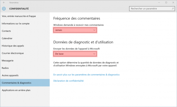 vie-privee-supprimer-mouchards-telemetrie-confidentialite-windows-10-commentaires-diagnostics