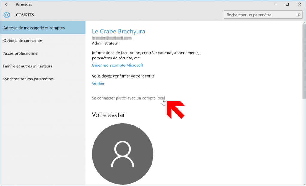 vie-privee-supprimer-mouchards-telemetrie-confidentialite-windows-10-se-connecter-compte-local-plutot
