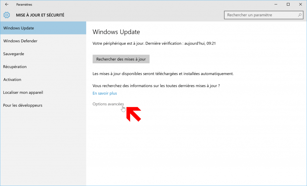 vie-privee-supprimer-mouchards-telemetrie-confidentialite-windows-10-windows-update-options-avancees