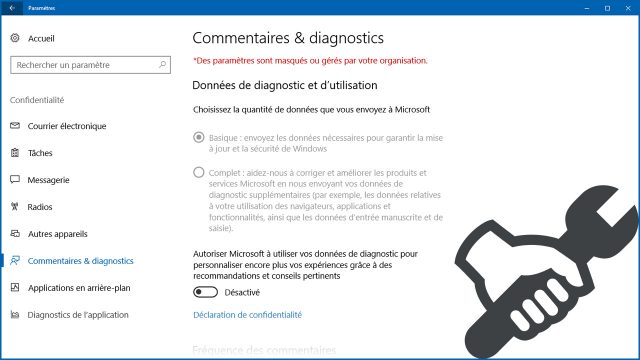 Windows 10 : « des paramètres sont masqués ou gérés par votre organisation »