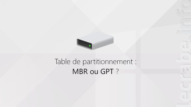 Comment savoir si un disque est au format MBR ou GPT sur Windows ?