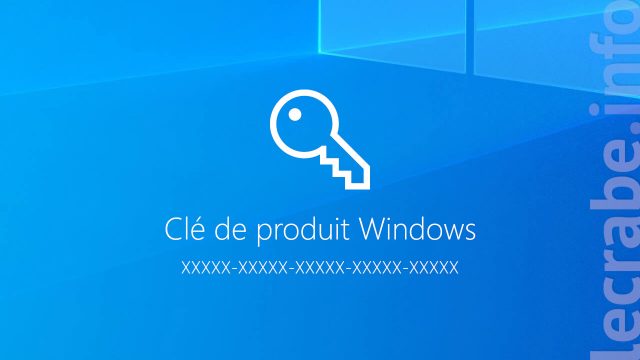 Retrouver sa clé de produit Windows
