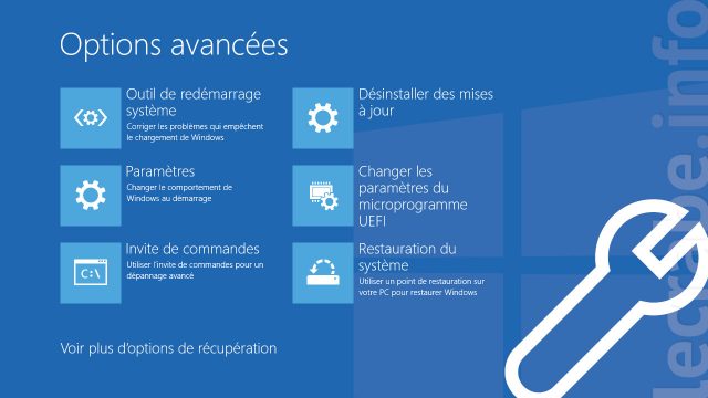Accéder aux Options de démarrage avancées de Windows 10