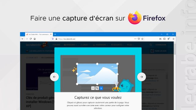 Firefox : comment faire une capture d&rsquo;écran d&rsquo;une page web ?