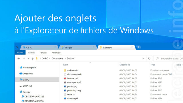 Ajouter des onglets à l&rsquo;Explorateur de fichiers de Windows [10, 8, 7]