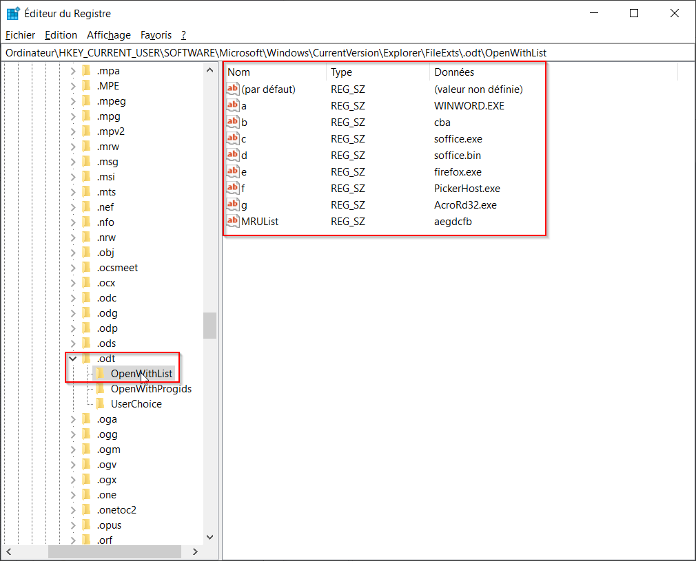 supprimer application menu ouvrir avec - 08 bis ouvrir openwithlist