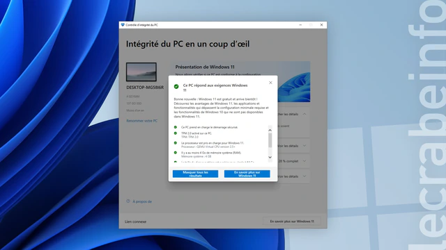 Windows 11 : comment vérifier si son PC est compatible ?