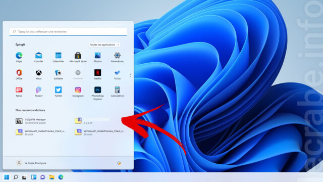 Windows 11 : remettre le menu Démarrer à gauche