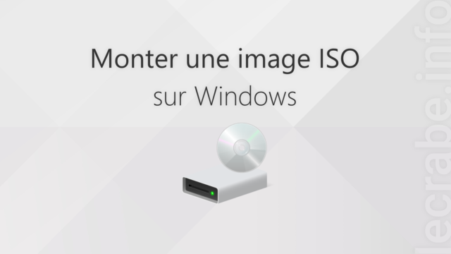 Monter une image ISO sur Windows [11, 10, 8, 7]
