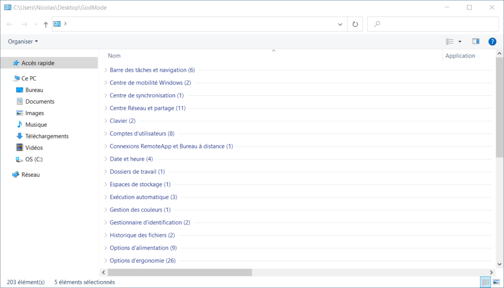 God Mode Windows 10,11 - 203 applications en un clic