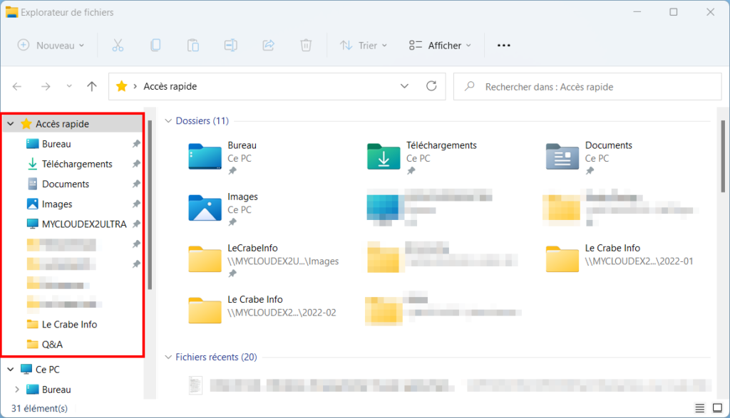 Win 11 Paramétrer Accès Rapide - accès rapide