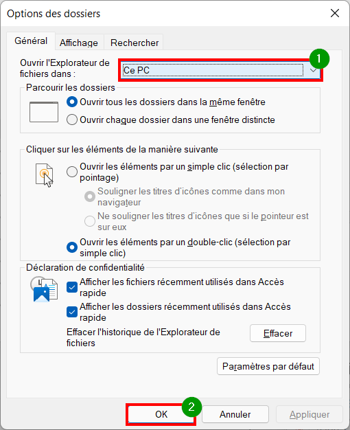 Win 11 Paramétrer Accès Rapide - accès rapide et ok
