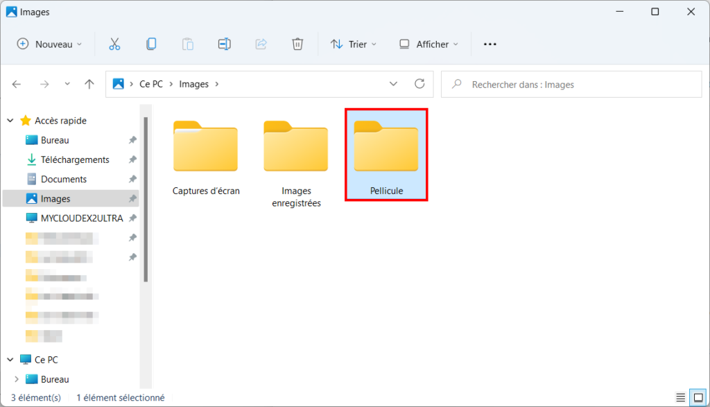 Win 11 Paramétrer Accès Rapide - repérer dossier à épingler
