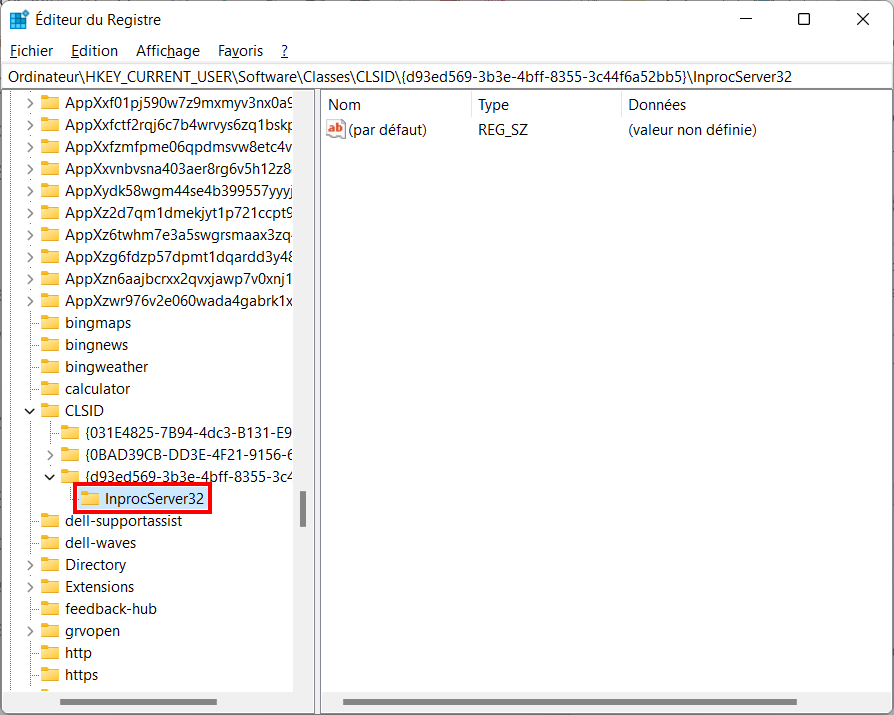 Windows 11 ancien ruban - créer inprocserver32