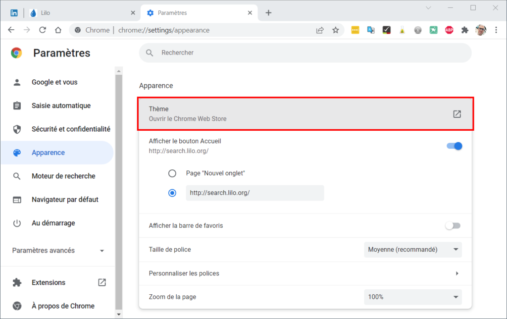 Chrome mode sombre - Chrome Web Store