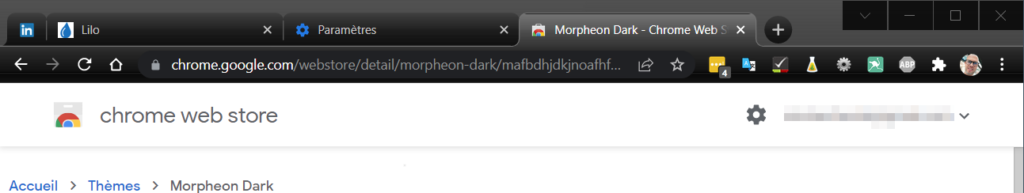 Chrome mode sombre - chrome sombre