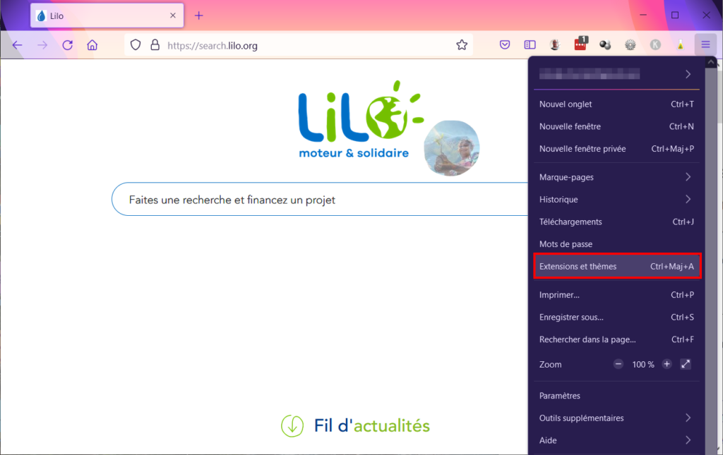 Firefox mode sombre - Extensions et thèmes