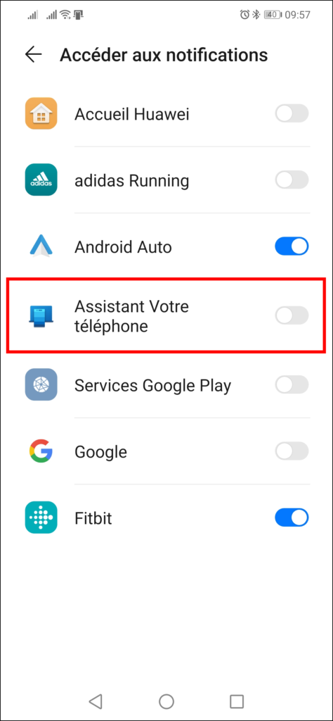 Votre téléphone Notifications - activer notifications