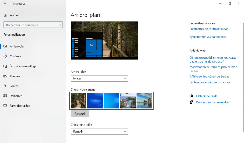 Windows 10 Thème - image par défaut