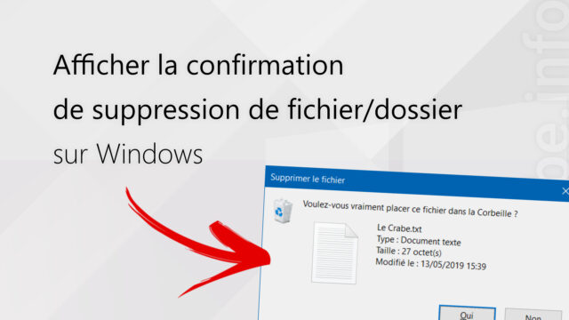 Afficher la confirmation de suppression de fichier sur Windows [11, 10, 8]