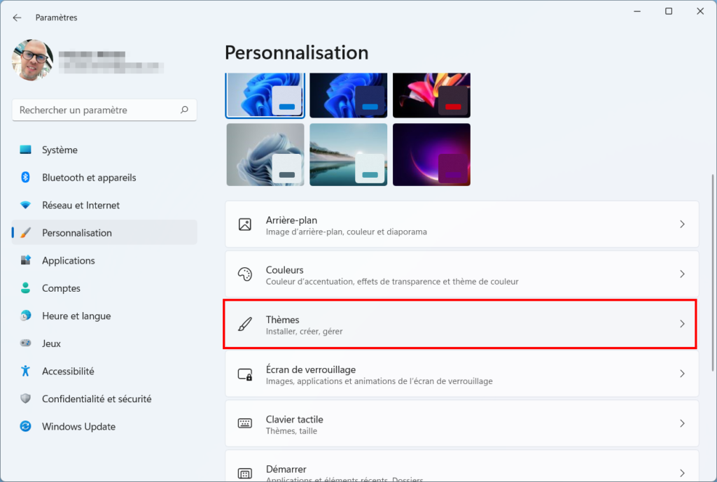 Windows 11 installer thème - Thèmes