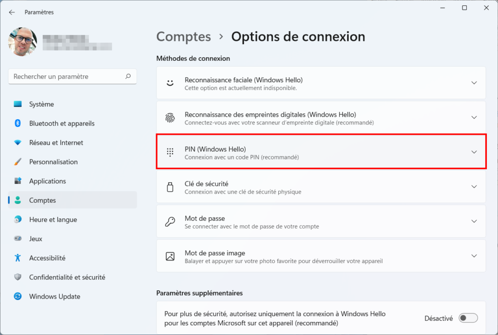 Windows 11 Windows Hello - PIN