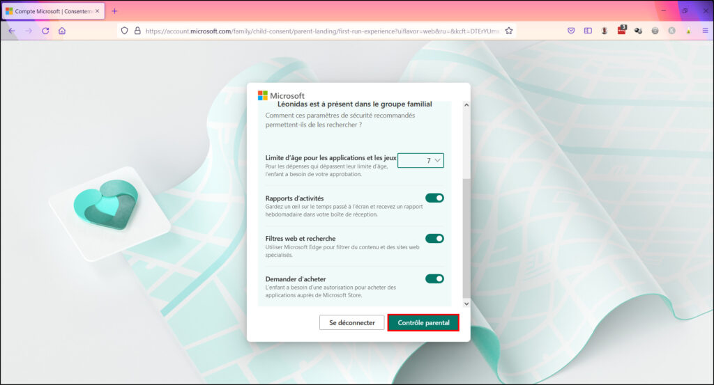 Windows 10 Contrôle parental - Contrôle parental
