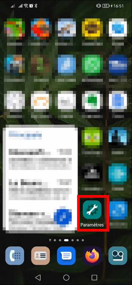 Configurer Family Safety Android - entrer dans paramètres téléphone ou tablette