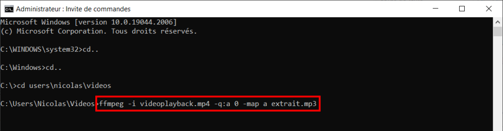 Extraire son vidéo FFmpeg - Commandes pour extraction audio de la vidéo