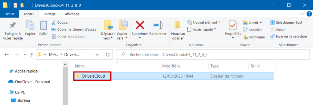 driverscloud 01-1 Ouvrir dossier DriversCloud