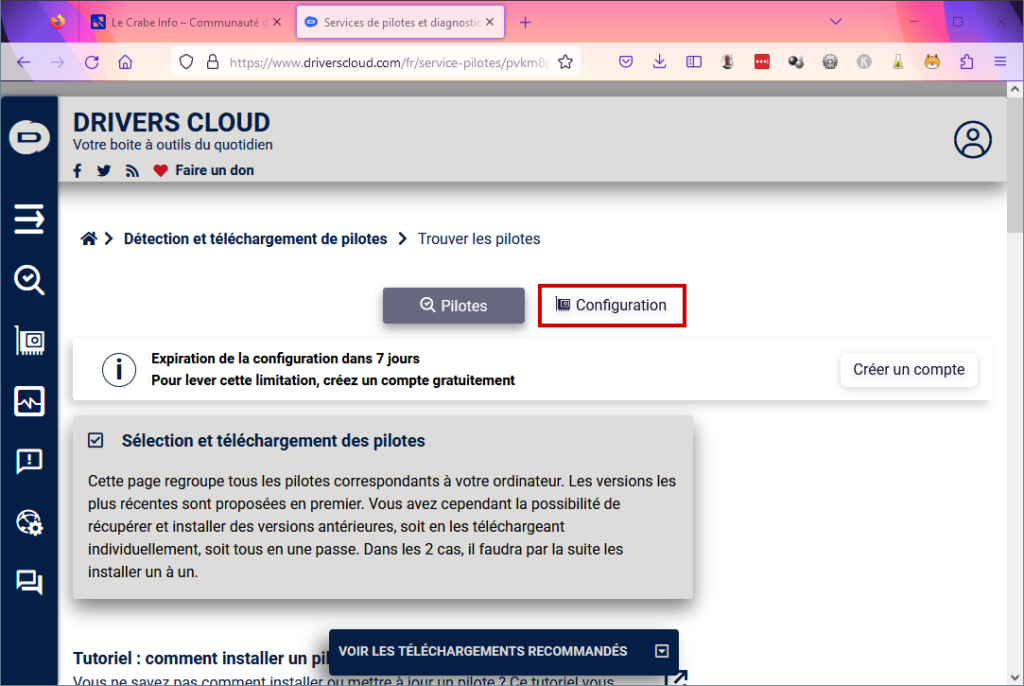 driverscloud 07 Configuration