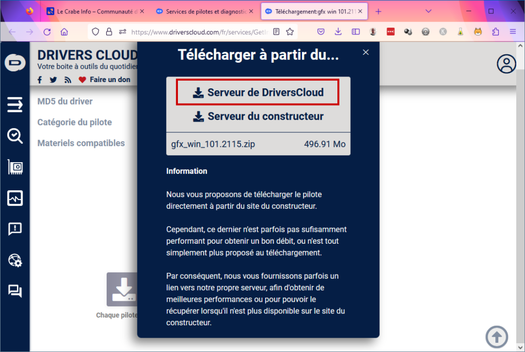 driverscloud 14 Serveur DriversCloud
