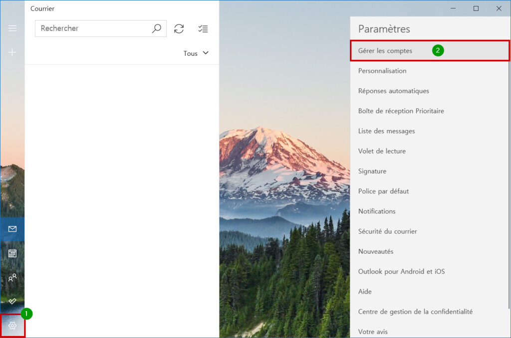 Config Courrier 15-1 Gérer les comptes