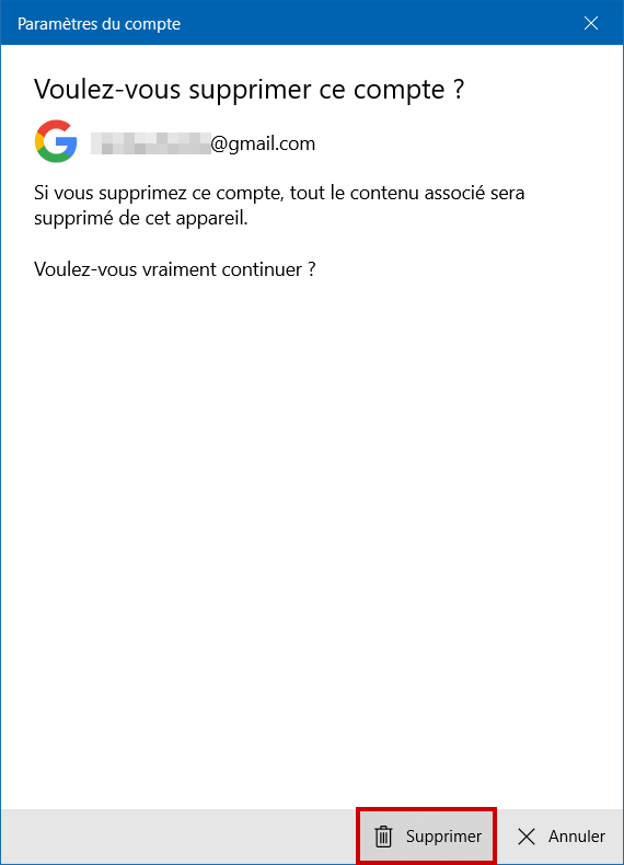 Supprimer Courrier 05 supprimer