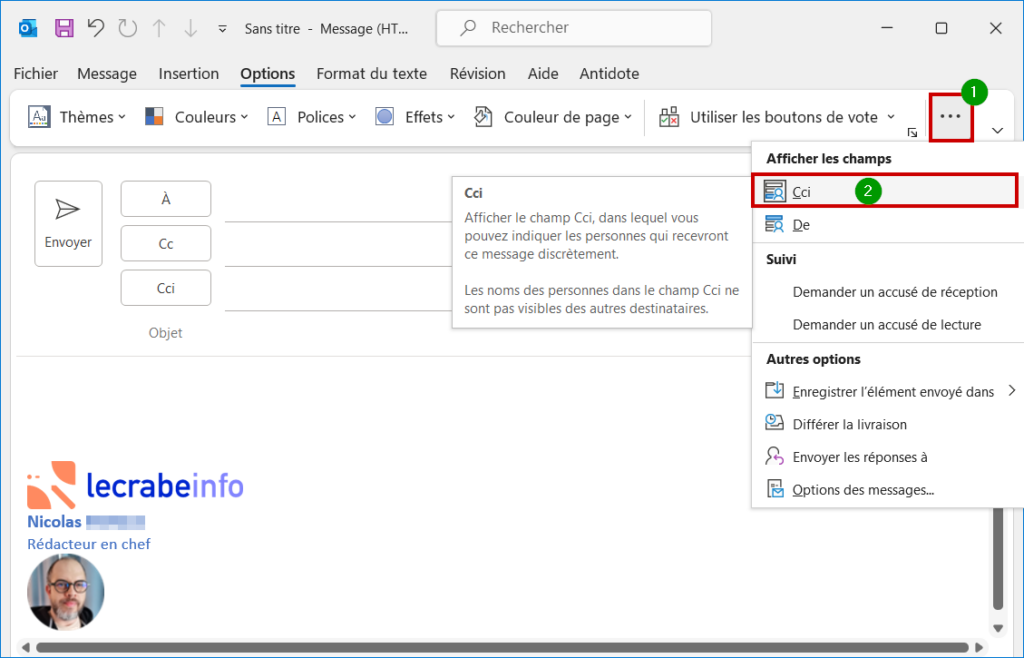 Outlook CCI, Autres Commandes