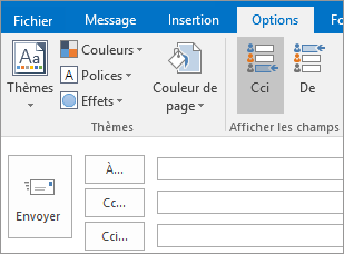 Outlook afficher CCI