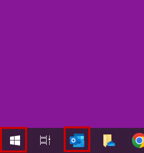 Outlook messages non lus Ouvrir l'application
