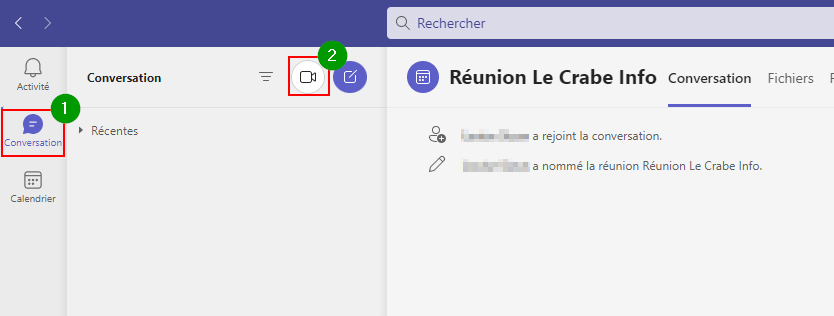 Fond d'écran Teams - Démarrer une réunion depuis l'application Microsoft Teams