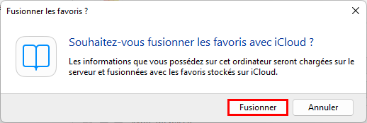 Fusionner les favoris iCloud sur Windows