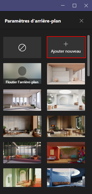 Fond d'écran Teams - Accéder à son ordinateur pour télécharger un arrière-plan personnalisé