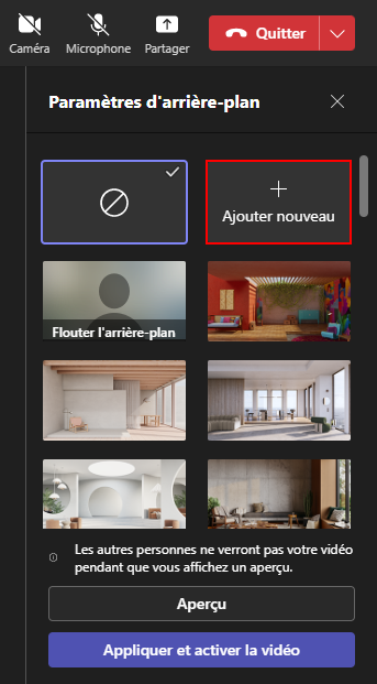 Fond d'écran Teams - Accéder à son ordinateur pour télécharger un arrière-plan personnalisé