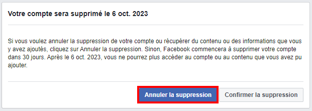 Supprimer Facebook garder Messenger - Annuler la suppression de son compte Facebook